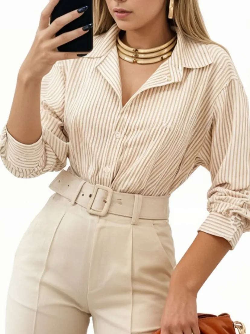 Camisa social listrada